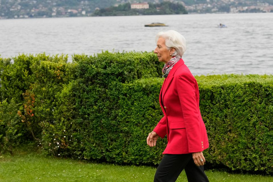 Christine Lagarde beim Treffen der G7-Finanzministerinnen und -minister Ende Mai in Italie