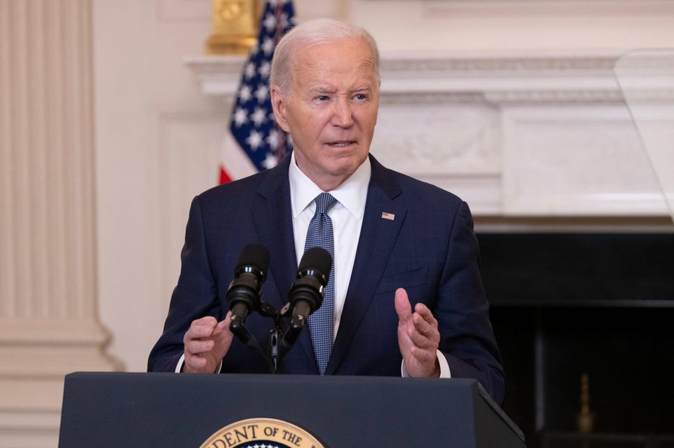 US-Präsident Joe Biden spricht bei einer Pressekonferenz im Weißen Haus