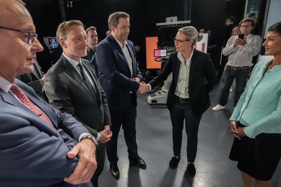 Die Parteichefinnen und -chefs nach der Europawahl
