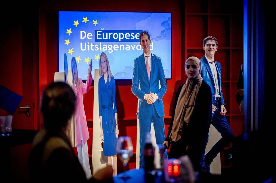Publikum beim  Wahlabend für die Wahlen zum Europäischen Parlament in Nieuwspoort