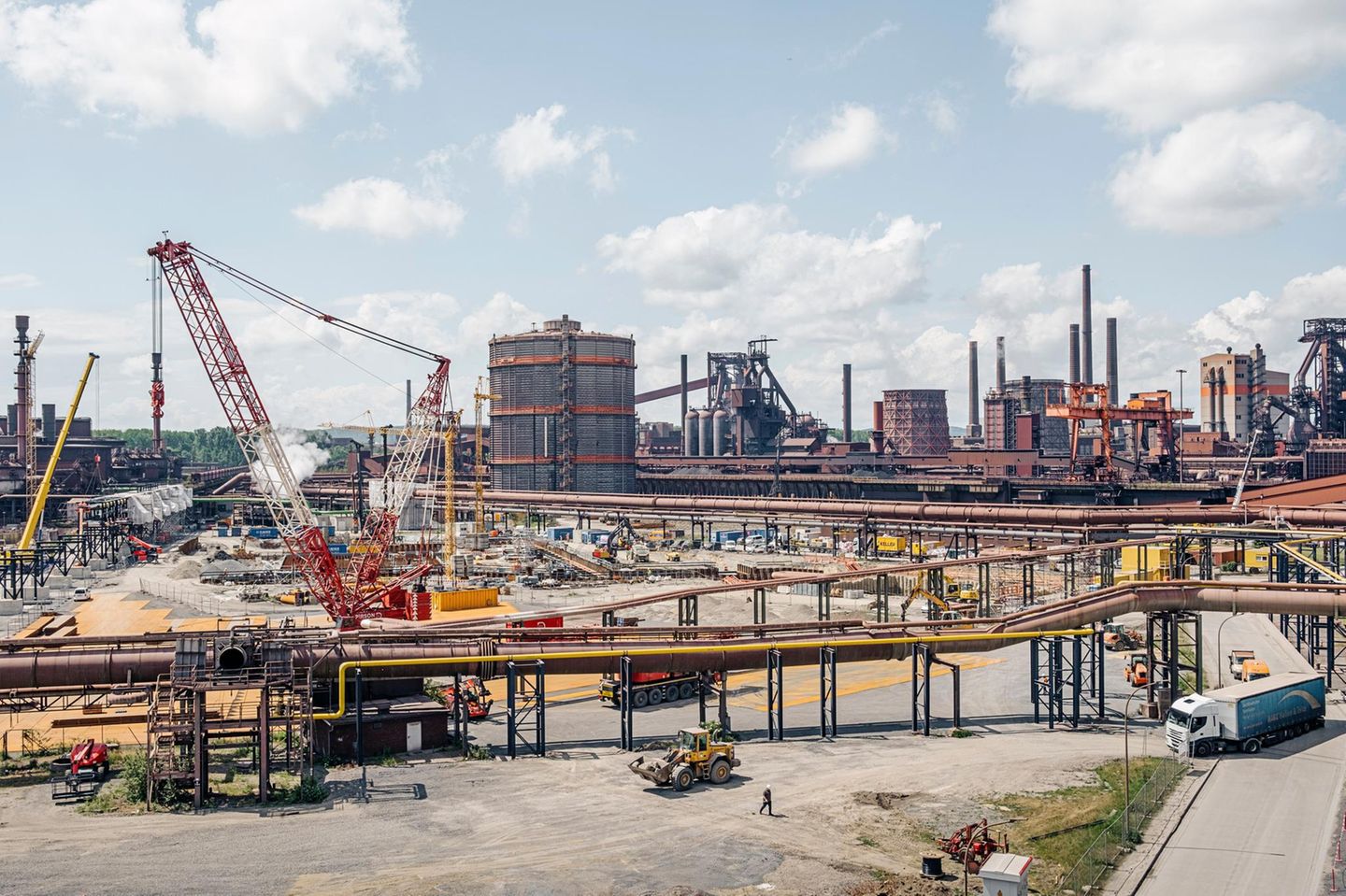 Bauarbeiten im Salzgitter-Stammwerk