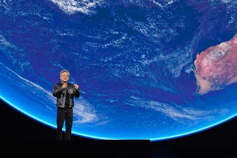 Nvidia-Chef Jensen Huang bei einem Auftritt in Taipeh