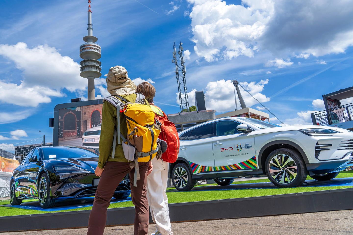 BYD-Autos am Rande der Fußball-EM in München