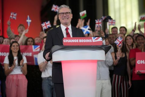 Keir Starmer nach dem Wahlsieg in London