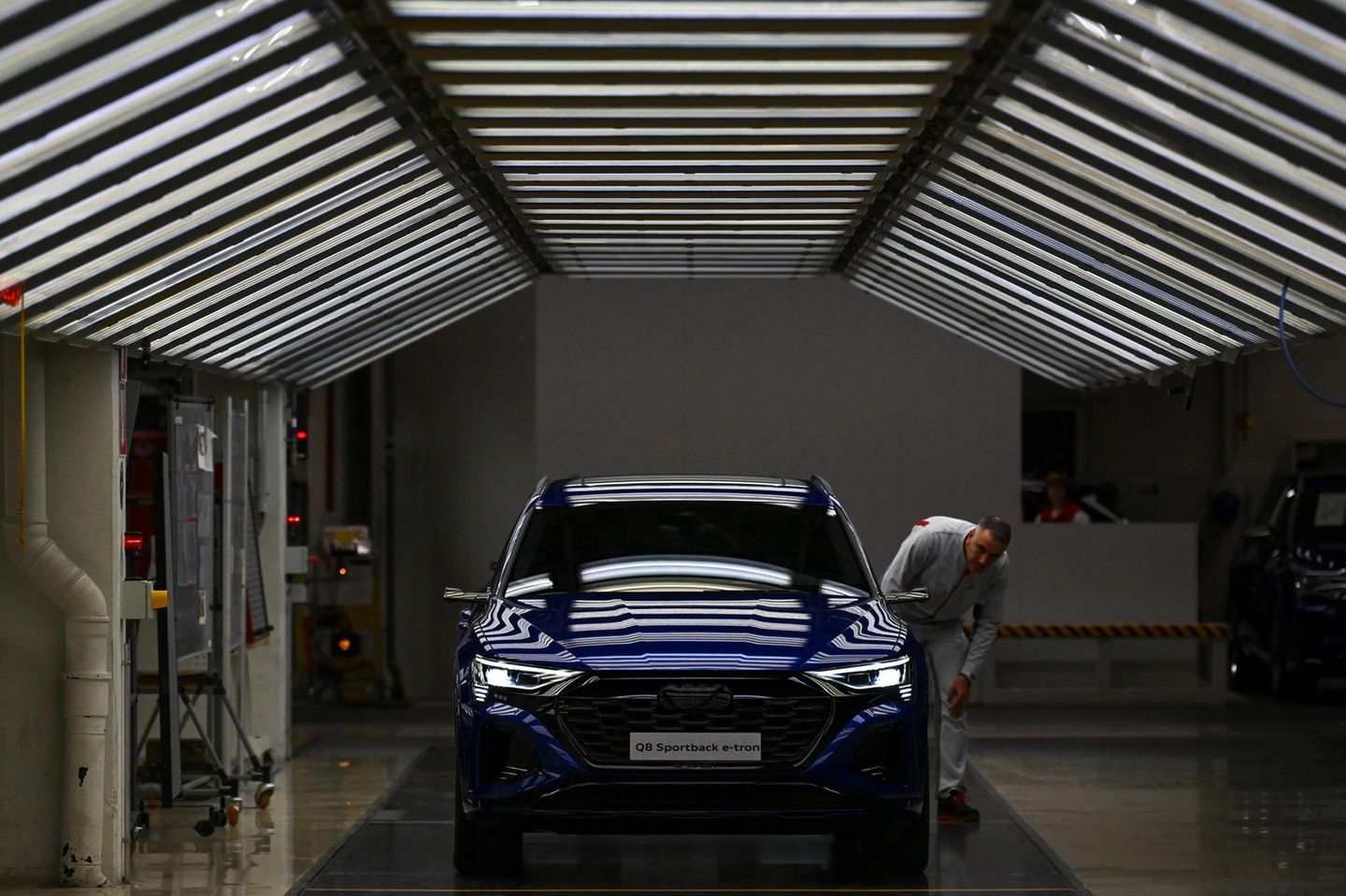 Der Q8 e-tron ist das einzige Audi-Modell, das derzeit im Brüsseler Werk produziert wird