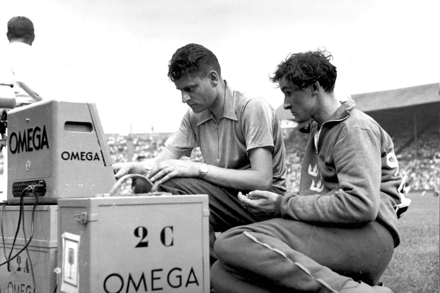 Die von Omega entwickelten fotoelektronischen Zellen („Magic Eye“) hielten erstmals bei den Spielen von London 1948 den Moment der Ziellinien-Überquerung exakt fest