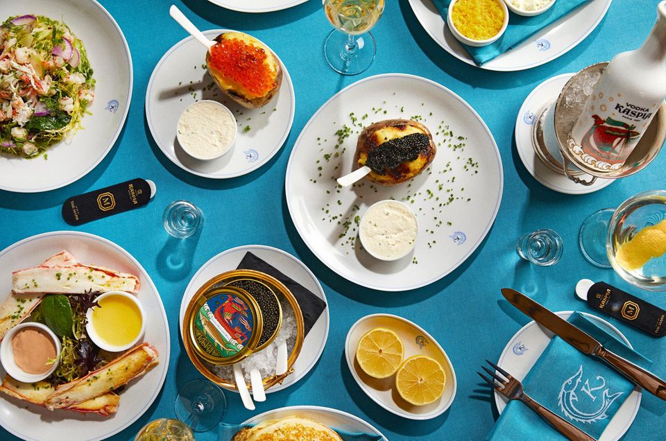 Speisen des Restaurants: Caviar Kaspia