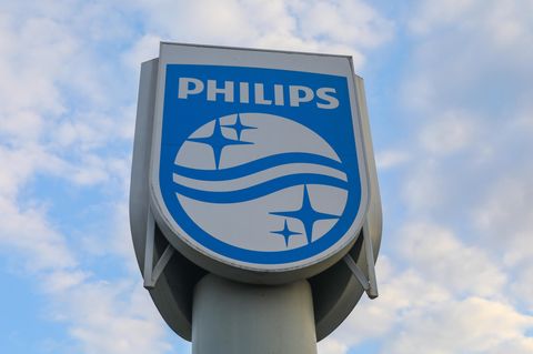Philips-Logo auf einem Gebäude in Warschau