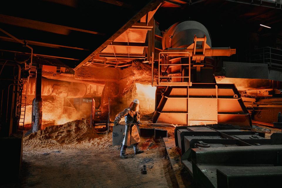 Stahlproduktion bei Thyssenkrupp in Duisburg