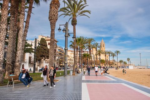 Strandpromenade in Sitges