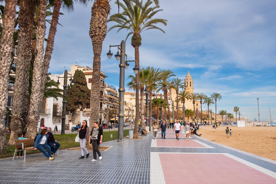 Strandpromenade in Sitges