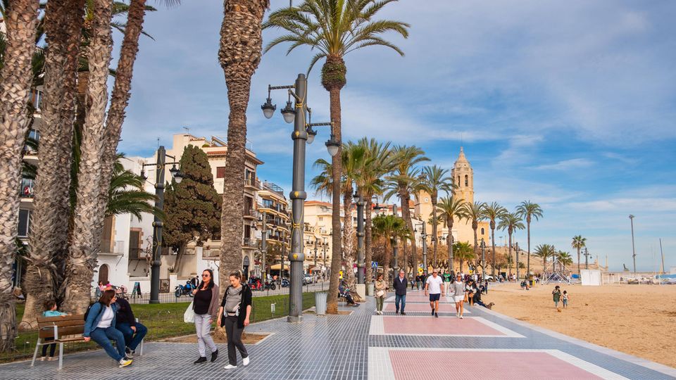 Strandpromenade in Sitges