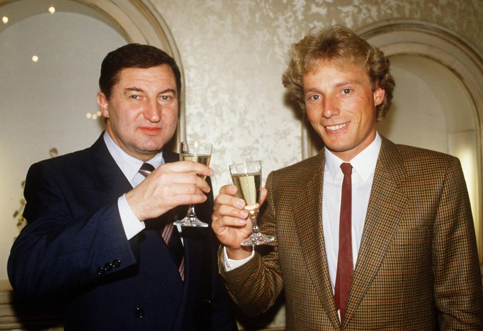 Horst Dassler mit Bernhard Langer