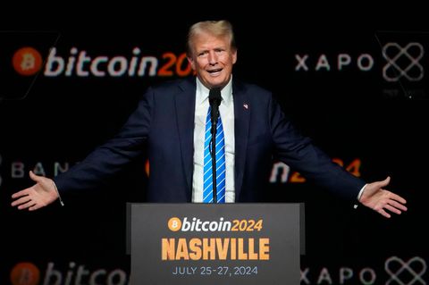 Donald Trump besuchte Ende Juli auch eine Krypto-Konferenz in Nashville