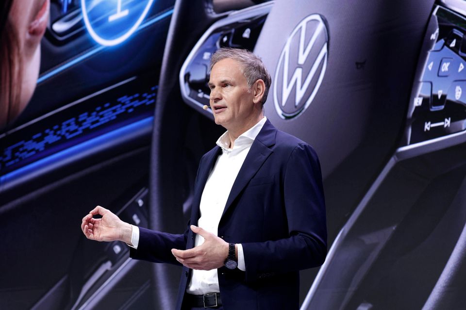 VW CEO Oliver Blume in March at the annual press conference of the VW Group