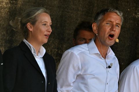 Alice Weidel, AfD-Bundessprecherin, und Björn Höcke, AfD-Spitzenkandidat in Thüringen