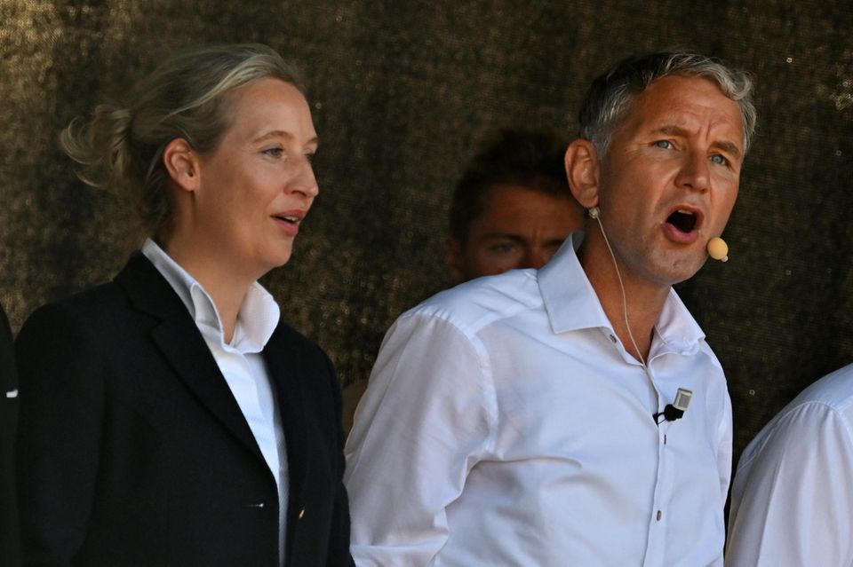Alice Weidel, AfD-Bundessprecherin, und Björn Höcke, AfD-Spitzenkandidat in Thüringen