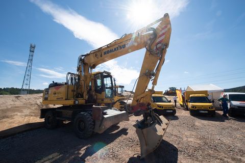 Die Bagger, Planierraupen und Radlader von Komatsu sind von keiner Baustelle mehr wegzudenken