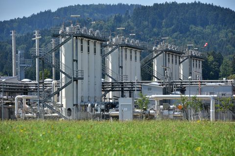Gas-Speicherstation Haidach in Straßwalchen, Österreich