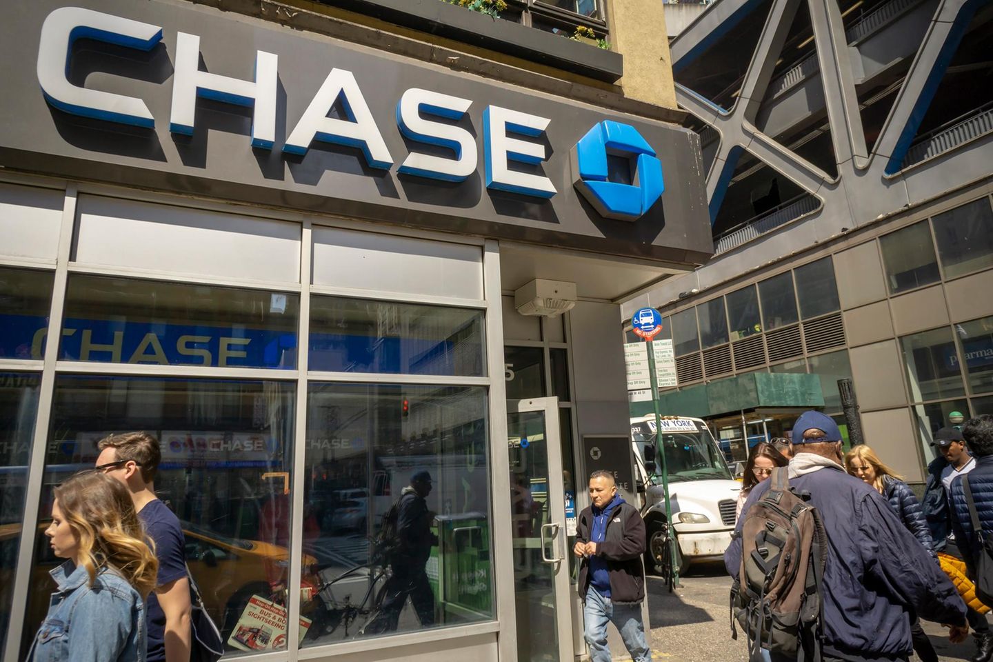 A Chase Bank branch in New York.