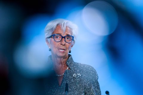 EZB-Präsidentin Christine Lagarde spricht bei einer Pressekonferenz