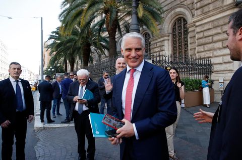 Banker Andrea Orcel bei dem jährlichen Treffen der italienischen Bank