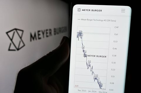 Die Aktie des Schweizer Solarkonzerns Meyer Burger hat auf ein Jahr betrachtet mehr als 98 Prozent seines Werts verloren