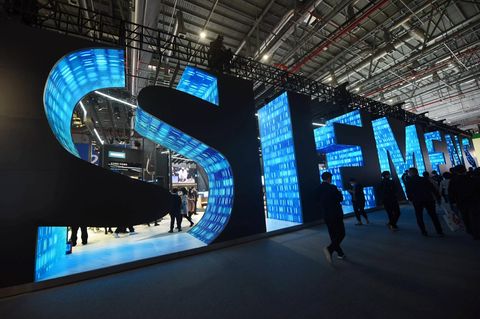 Siemens-Messestand in Schanghai