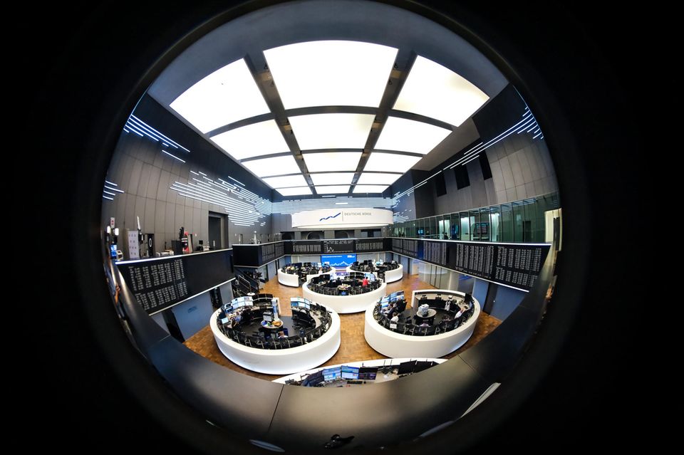 Blick in den Handelssaal der Börse in Frankfurt