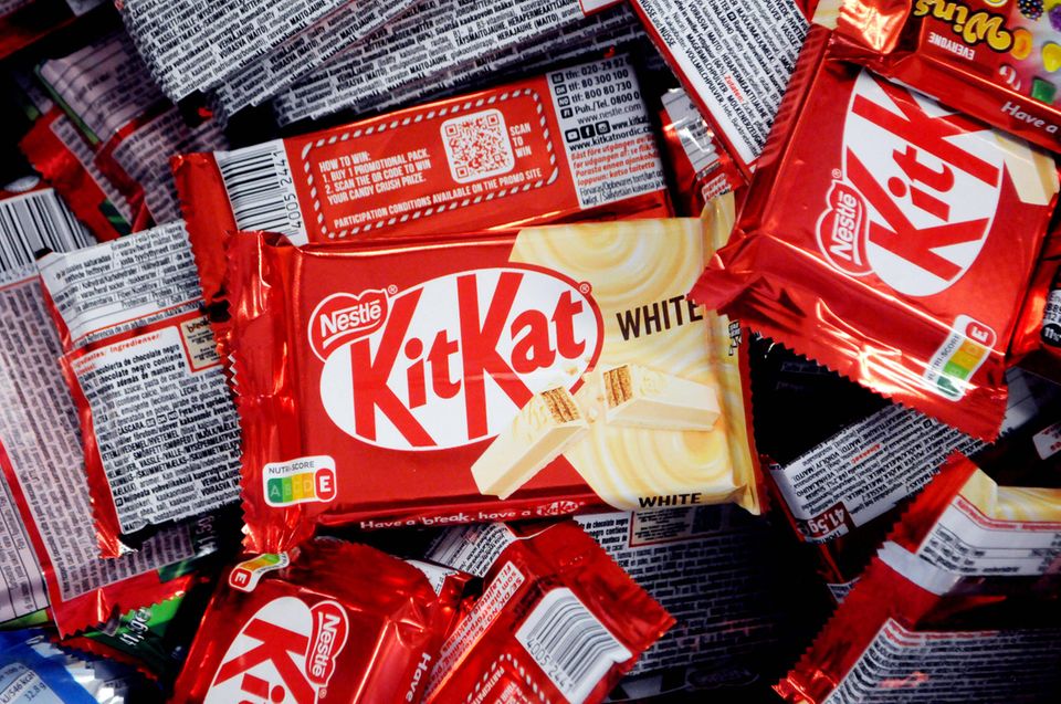 Kitkats auf einem Haufen