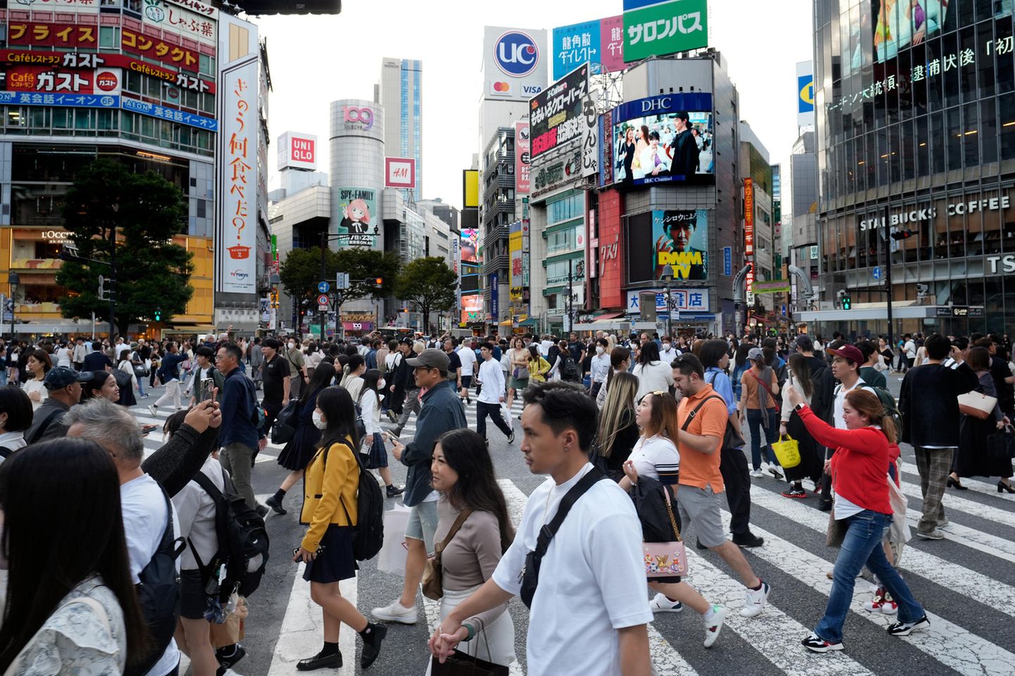 Die Shibuya-Kreuzung in Tokio ist eine der belebtesten Straßenzüge der Welt