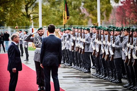 Empfang des NATO-Generalsekretärs Mark Rutte durch Olaf Scholz