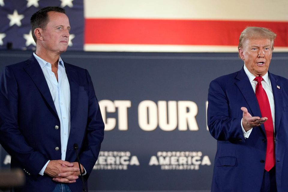 Richard Grenell steht neben Trump