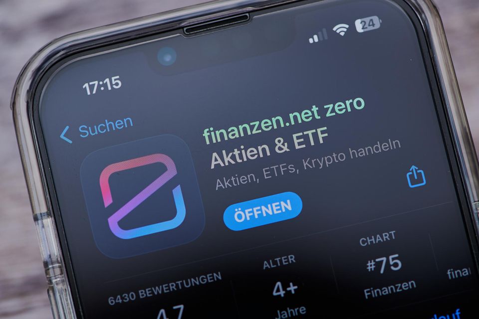 Finanzen.net-App auf einem Smartphone