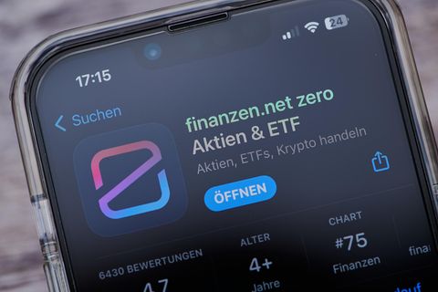 Finanzen.net-App auf einem Smartphone