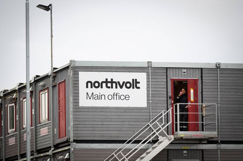 Northvolt-Bürocontainer in Skelleftea