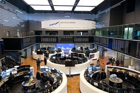 Blick in den Handelssaal der Frankfurter Börse