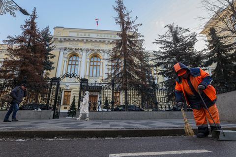 Die russische Zentralbank in Moskau