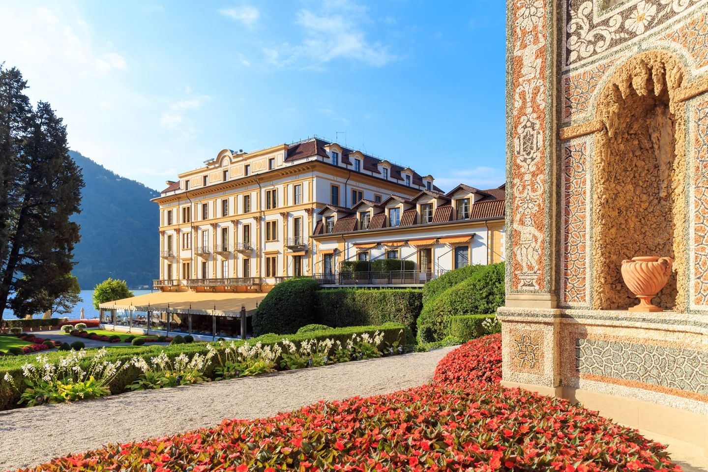 Die Villa D’Este wurde 1568 als Sommerresidenz für Kardinal Tolomeo Gallio erbaut und erst im 19. Jahrhundert zum Hotel