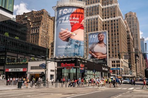 Wegovy-Werbung von Novo Nordisk in New York
