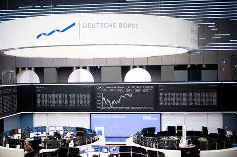 Innenaufnahme der Deutschen Börse in Frankfurt am Main