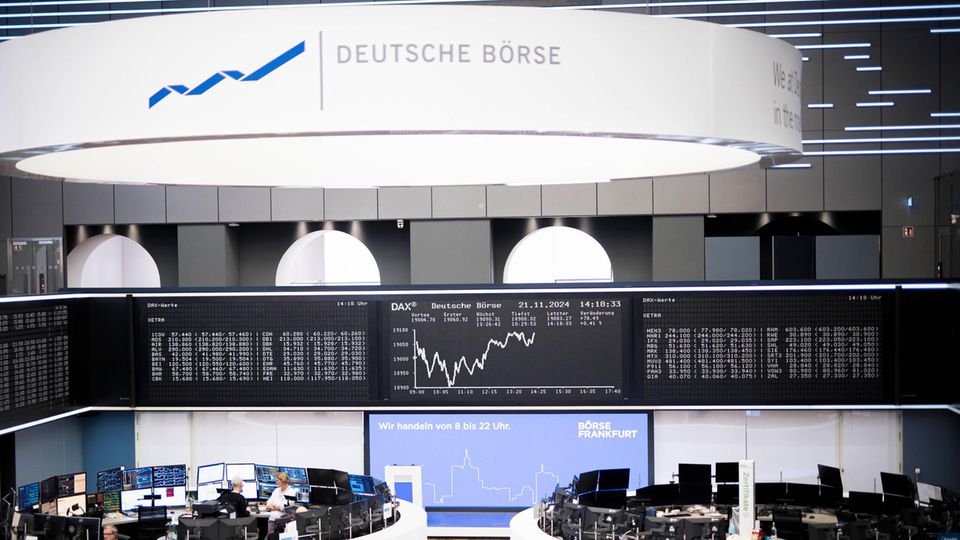 Innenaufnahme der Deutschen Börse in Frankfurt am Main