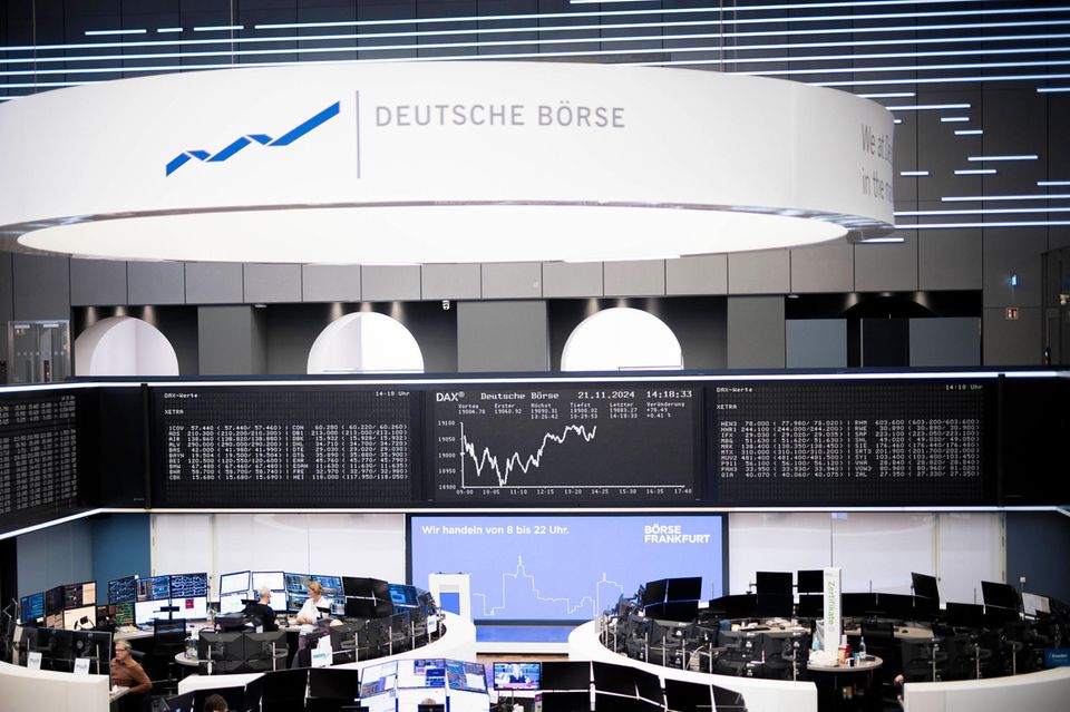 Innenaufnahme der Deutschen Börse in Frankfurt am Main