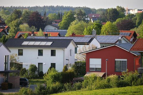 Einfamilienhäuser am Ortsrand von Kaufbeuren