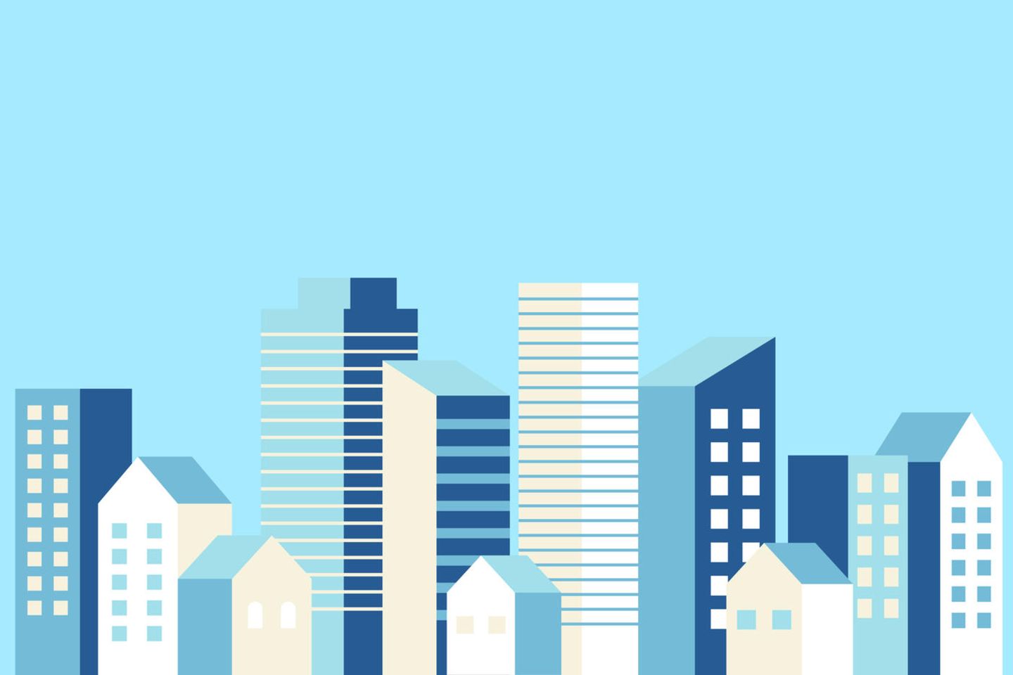 Illustration einer Hochhaus-Silouhette