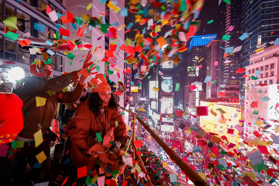 Neujahrsfeier am Times Square in New York City