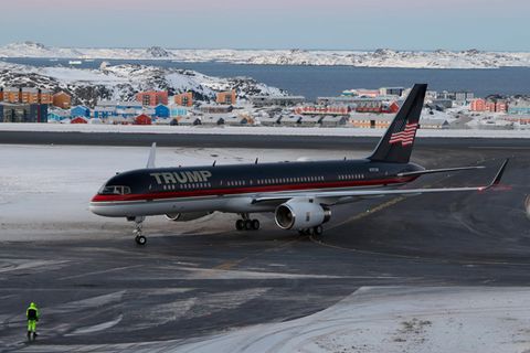 Trump-Jet in Nuuk: Donald Trump Jr. besuchte am Dienstag die Hauptstadt Grönlands