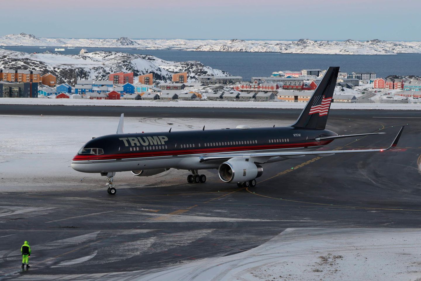 Trump-Jet in Nuuk: Donald Trump Jr. besuchte am Dienstag die Hauptstadt Grönlands