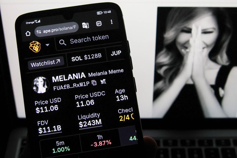 Nach Donald Trump launchte auch dessen Frau Melania am Wochenende einen eigenen Memecoin.