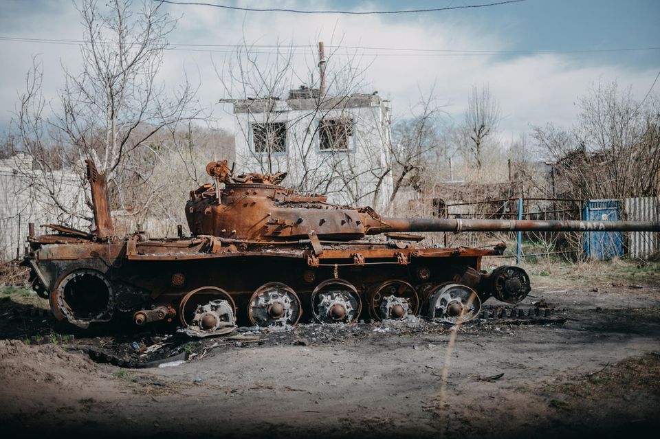 Zerstörter russischer Panzer